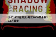 外汇1170亿美元-外汇1000美金到218万美金