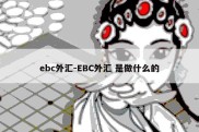 ebc外汇-EBC外汇 是做什么的