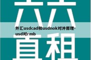 外汇usdcad和usdnok对冲原理-usd对rmb