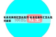 私自兑换外汇怎么处罚-私自兑换外汇怎么处罚商家