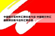 中国银行实时外汇牌价表今日-中国银行外汇最新牌价新今日外汇牌价表