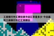 工商银行外汇牌价表今日汇率是多少-今日最新工商银行外汇汇率牌价