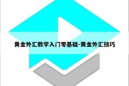 黄金外汇教学入门零基础-黄金外汇技巧