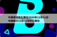 中国银行外汇牌价2020年12月31日-中国银行12月31号外汇牌价