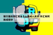 银行里的外汇现金怎么换成人民币-外汇如何换成现钞