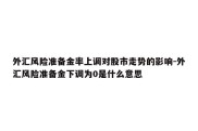 外汇风险准备金率上调对股市走势的影响-外汇风险准备金下调为0是什么意思