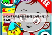 外汇交易公司是如何盈利-外汇交易公司工作怎么样