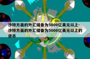 沙特方面的外汇储备为5000亿美元以上-沙特方面的外汇储备为5000亿美元以上的货币