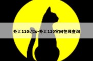 外汇110论坛-外汇110官网在线查询