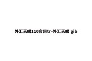 外汇天眼110官网tr-外汇天眼 gib