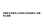 中国外汇交易中心公布的人民币是多少-中国外汇金额