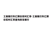 工商银行外汇牌价实时汇率-工商银行外汇牌价实时汇率查询民生银行