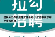 居民外汇存款是外汇储备吗-外汇存款属于哪个货币层次