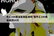 外汇100美金能做起来吗-做外汇100美金做到10万