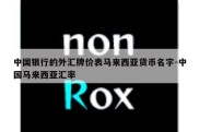 中国银行的外汇牌价表马来西亚货币名字-中国马来西亚汇率