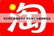 外汇和汇率相关知识-外汇和汇率相关知识点