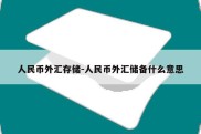 人民币外汇存储-人民币外汇储备什么意思