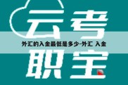 外汇的入金最低是多少-外汇 入金