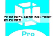 中行怎么查询外汇是否到账-怎样在中国银行查外汇进账情况