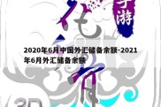 2020年6月中国外汇储备余额-2021年6月外汇储备余额