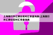 上海银行外汇牌价实时汇率查询表-上海银行外汇牌价实时汇率查询表