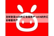 怎样登录mt4外汇交易账户-mt4的外汇去哪里开户