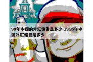 98年中国的外汇储备是多少-1995年中国外汇储备是多少