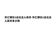 外汇牌价1日元兑人民币-外汇牌价1日元兑人民币多少钱