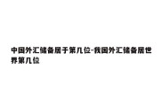 中国外汇储备居于第几位-我国外汇储备居世界第几位