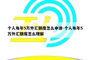 个人每年5万外汇额度怎么申请-个人每年5万外汇额度怎么理解